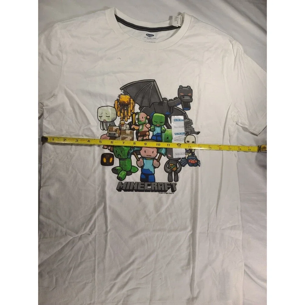 Old Navy Collectabilitees Minecraft Graphic T-Shirt Kids XL 14-16 White